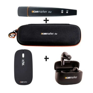Sada Scanmarker Air & pouzdro & sluchátka.
